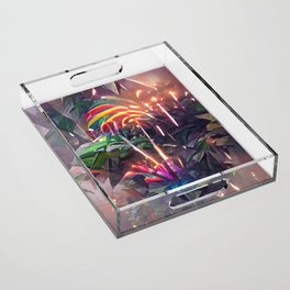 Rainbow Monstera Acrylic Tray