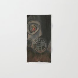 Freak Show Gas Mask Oil Painting Hand & Bath Towel
