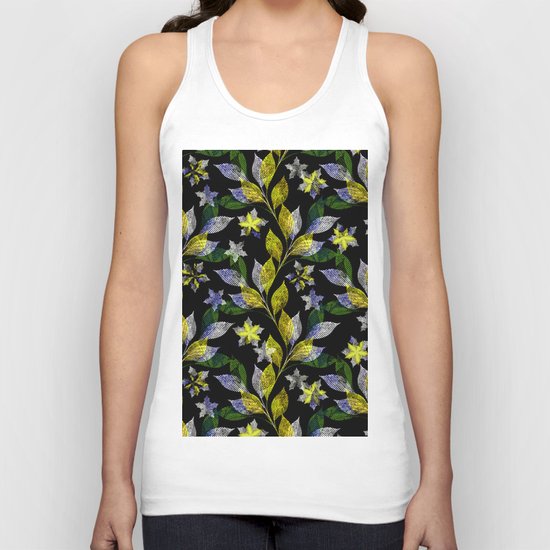 Floral pattern . Unisex Tank Top