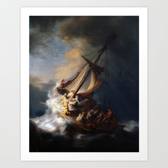 The Storm on the Sea of Galilee, Rembrandt Art Print