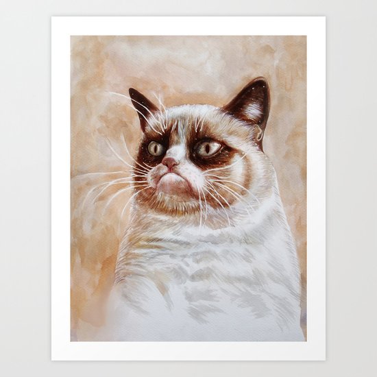 Grumpycat Art Print
