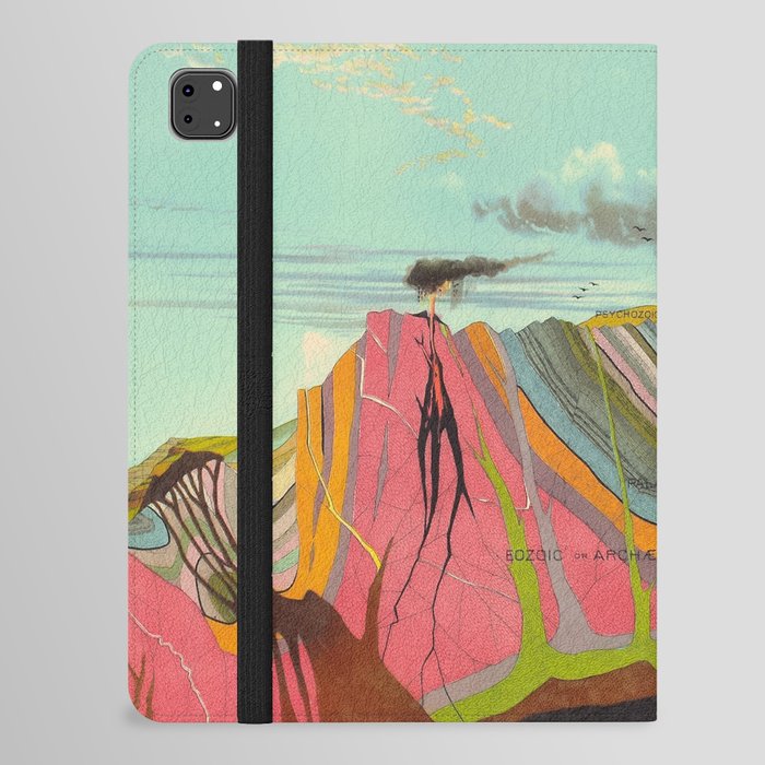 Landscape Painting, Cool Designs, Trippy Art, Mountain Painting, Scientific Poster - Geology iPad Folio Case