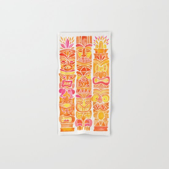 Tiki Totems – Orange Ombré Hand & Bath Towel