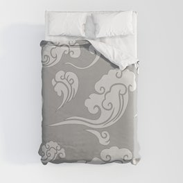 Cloud Swirls - White Duvet Cover