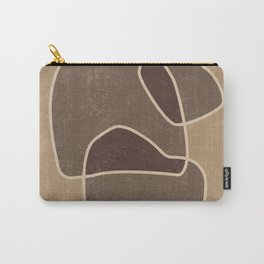 Abstract Composition In Brown And Tan - Modern, Minimal, Contemporary Print - Earthy Abstract 1 Carry-All Pouch