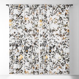 Gold Speckled Terrazzo Blackout Curtain