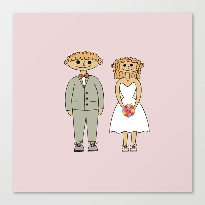 bride and groom Canvas Print