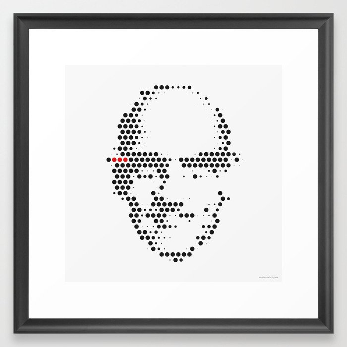 Foucault in Dots Framed Art Print