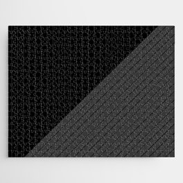 Elegant Pinstripes and Triangles Black Gray Grey Jigsaw Puzzle