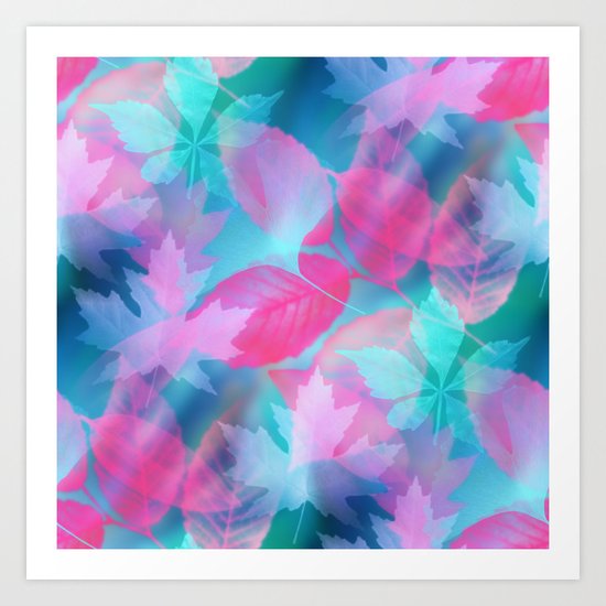 Dreamy Leaves On The Water Art Print