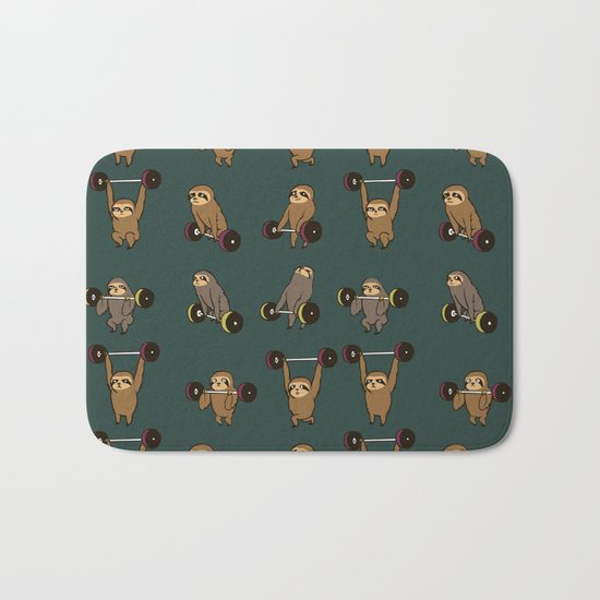 OLYMPIC LIFTING SLOTHS Bath Mat