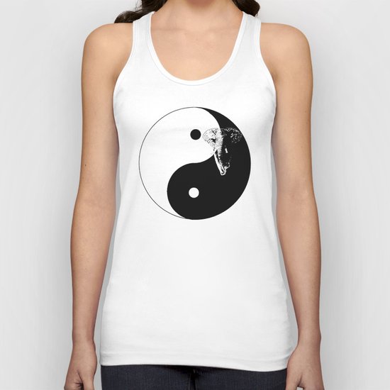 The YIN YANG ELEFANT - LIFE CURRENT series... Unisex Tank Top