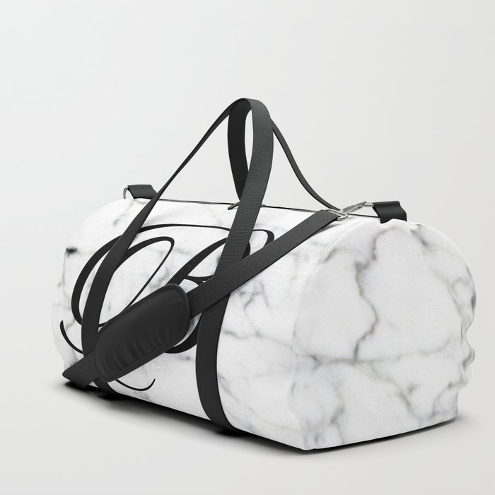 Letter B On Marble Texture Initial Personalized Monogram Duffle Bag By Shawlinmohd