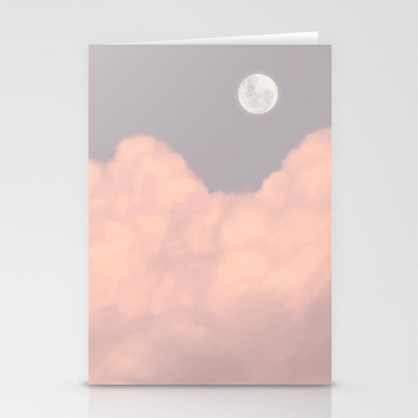 Full Moon Sky Aesthetic Stationery Cards