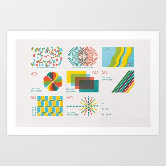 Homage to the Stamp Print Art Print