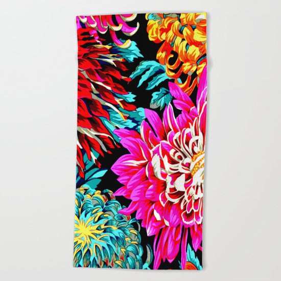 Chrysanthemums Beach Towel