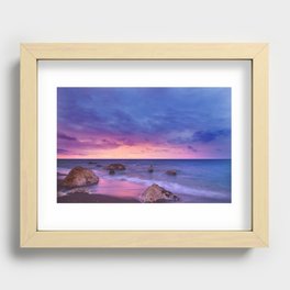 Purple Ocean Recessed Framed Print