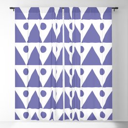 Dots & Triangles #2 Very Peri Modern Abstract Blackout Curtain