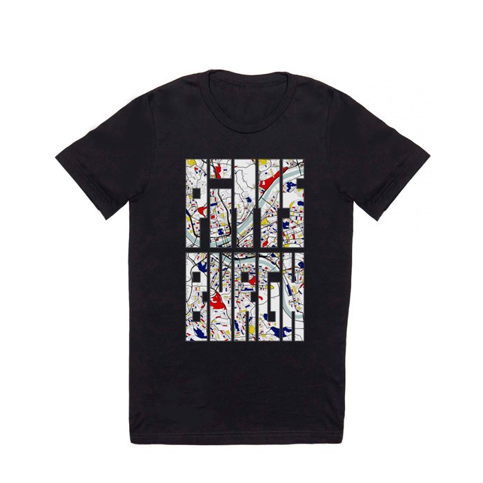 Pittsburgh City Map of the United States - Mondrian T Shirt