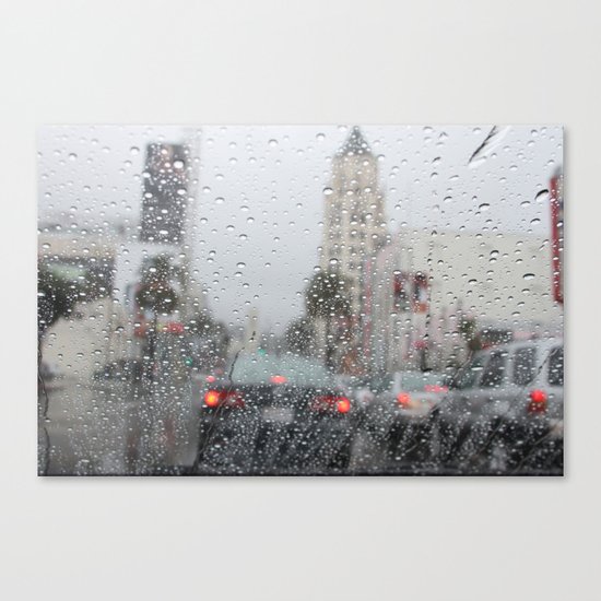 driving in the rain Canvas Print