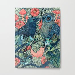 Cosmic Egg Metal Print | Succulents, Cosmic, Celestial, Hummingbird, Pigeon, Drawing, Floral, Crow, Flowers, Ravens 