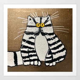 Botero's cat Art Print