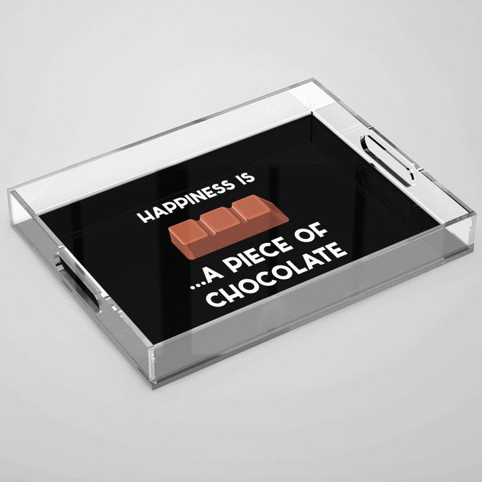 Piece Of Chocolate Chocolate Acrylic Tray