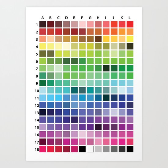 Color Chart Art Print