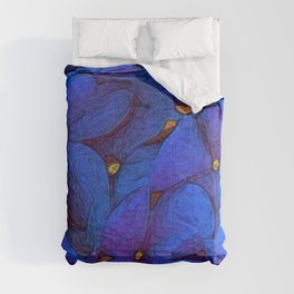 Crinkly floral blue Comforter