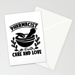 Pharmacist Do It With Care And Love Technician Stationery Card