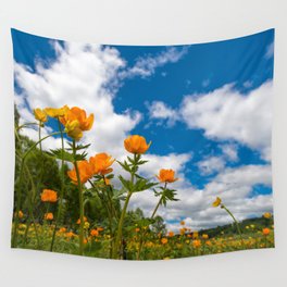 Spring Photography - A Field Of Yellow Flowers Wall Tapestry