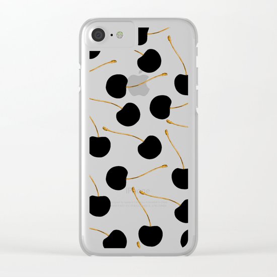 Black Cherries Clear iPhone Case