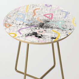 McAllen, USA. Colorful City Map  Side Table