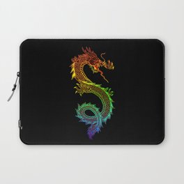 Traditional Chinese dragon in rainbow colors Laptop Sleeve
