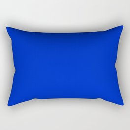 Solid Deep Cobalt Blue Color Rectangular Pillow