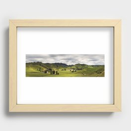 Farmland Forgotten World Highway SH 43 New Zealand Recessed Framed Print