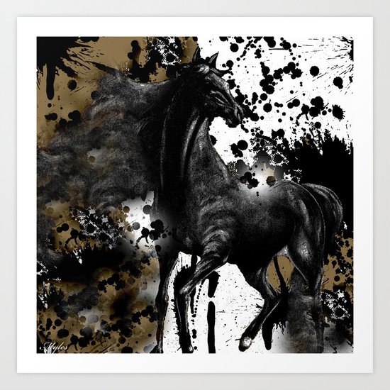 HORSE AND THUNDER Art Print