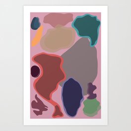 Abstract pastel color Art Print