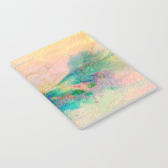 Soft Colorful Pastel Shaded Floral Abstract Notebook