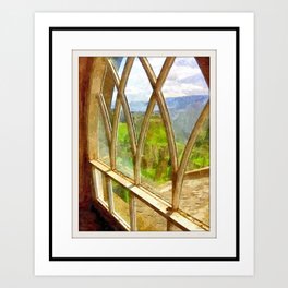 Church Window Art Print | Seaview, Window, Other, Church, Illustration, Digital, Painting, Watercolor, England, Northeast 