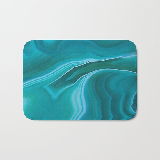 Agate sea green texture Bath Mat