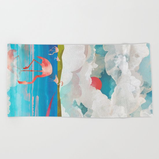 Flamingo Dream Beach Towel