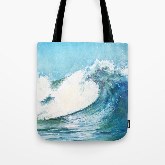 Bleu de l'ocean Tote Bag