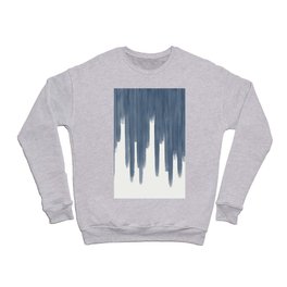 Mid Century Modern Abstract Brush Strokes - Navy Acrylic Crewneck Sweatshirt