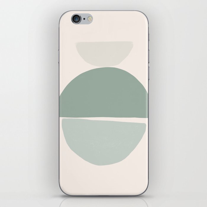 Sage Green + Mint Woodblocks iPhone Skin