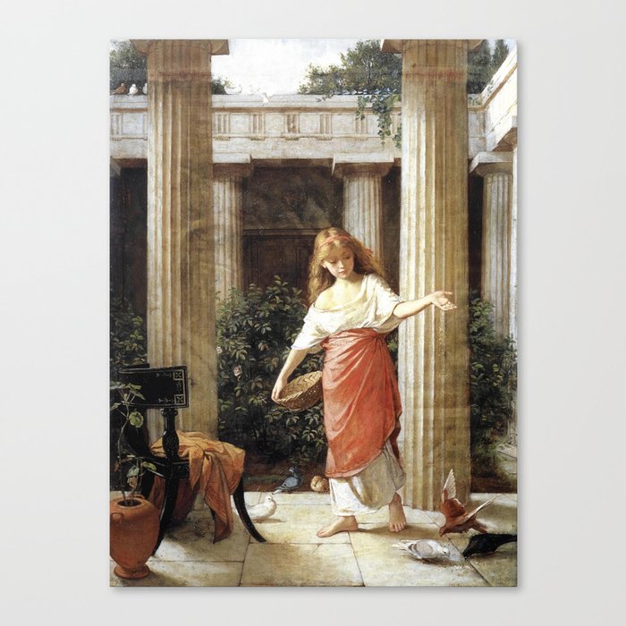 In the Peristyle Painting John William Waterhouse  Canvas Print