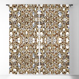 jewelry gemstone silver champagne gold crystal Blackout Curtain