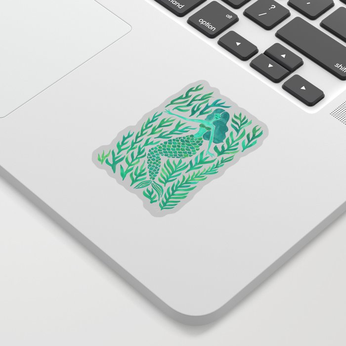 Kelp Forest Mermaid – Mint Palette Sticker