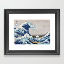 Under the Wave off Kanagawa - The Great Wave - Katsushika Hokusai Framed Art Print