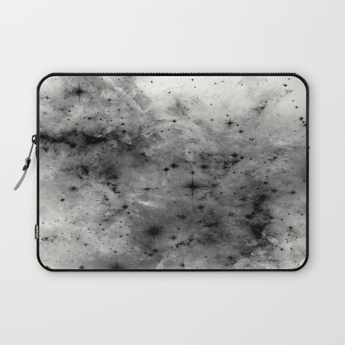 Space Without Colour - Black And White Painting Laptop Sleeve
